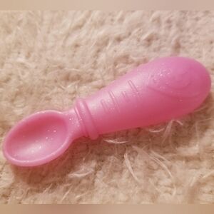 Pink Baby Doll Spoon Thermometer Doctor Glitter